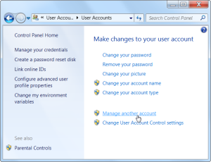 manage another account