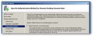 specify authentication method